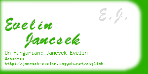 evelin jancsek business card